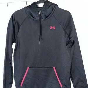 Women’s Under Armour Storm Hoodie Black with Pink Logo & Accents Medium